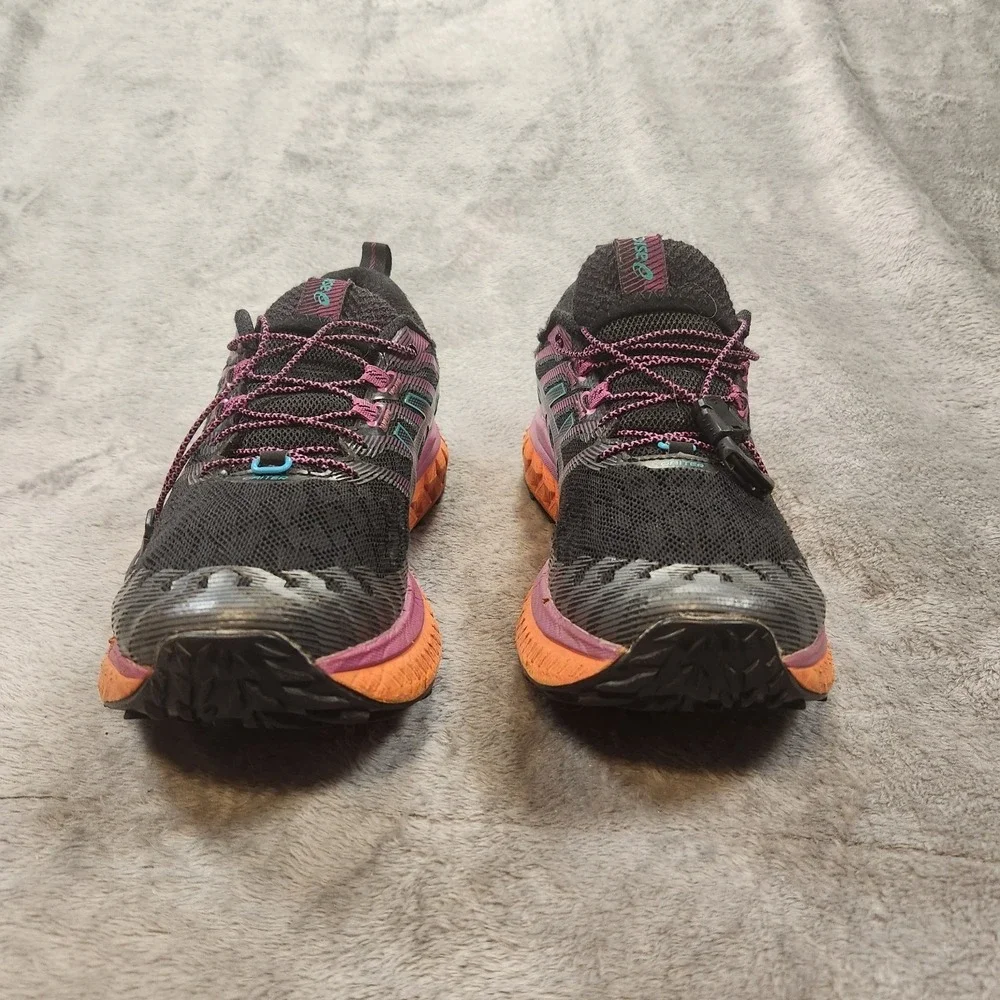Asics Shoes Womens 8 Black Trabuco Max Sneakers Trail Running Gorpcore 1012A901 - Picture 6 of 13